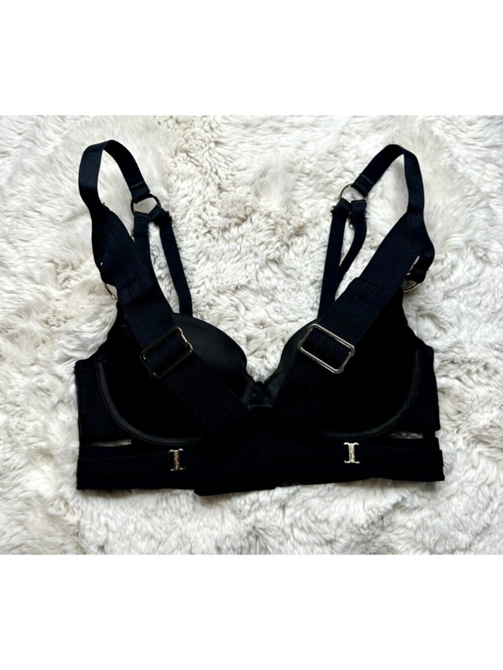 Honey Birdette ELVIS🖤 Black and Gold Bra 32A